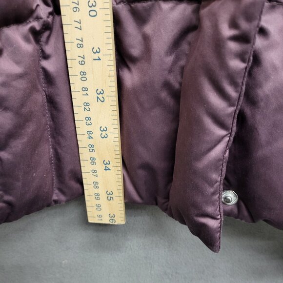 Eddie Bauer Purple Goose Down Puffer Long Coat EB550 Fill Power Size Small Hood - Picture 8 of 10